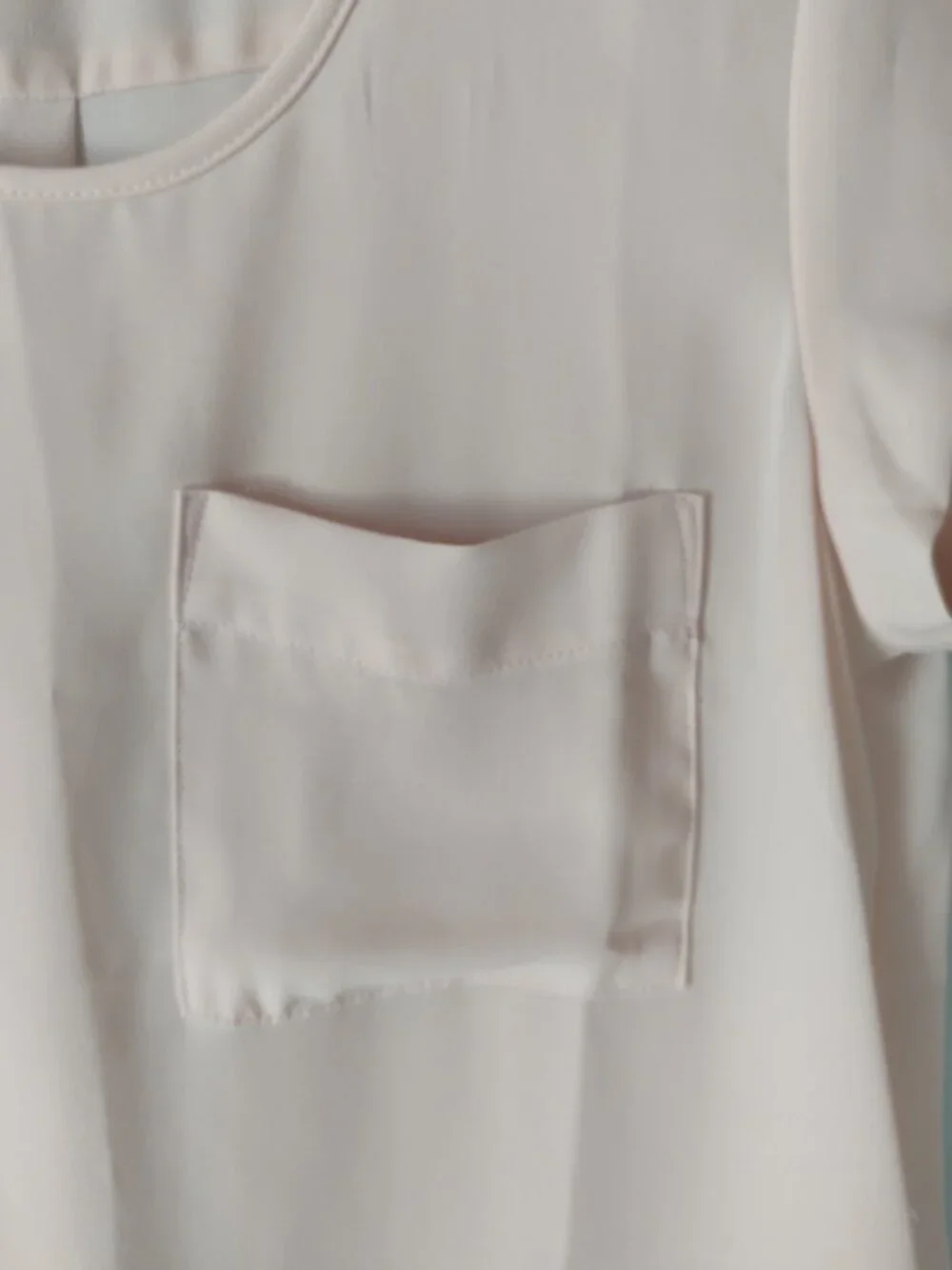 Reitmans Light Pink R Essentials Cap Cleeve Blouse With Pocket - Picture 7 of 8